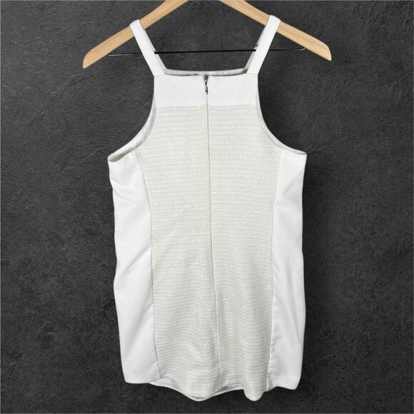 Trina Turk Parson Women's Mini Dress Size 2 White Bridal Sleeveless Keyhole Boho - Picture 2 of 9